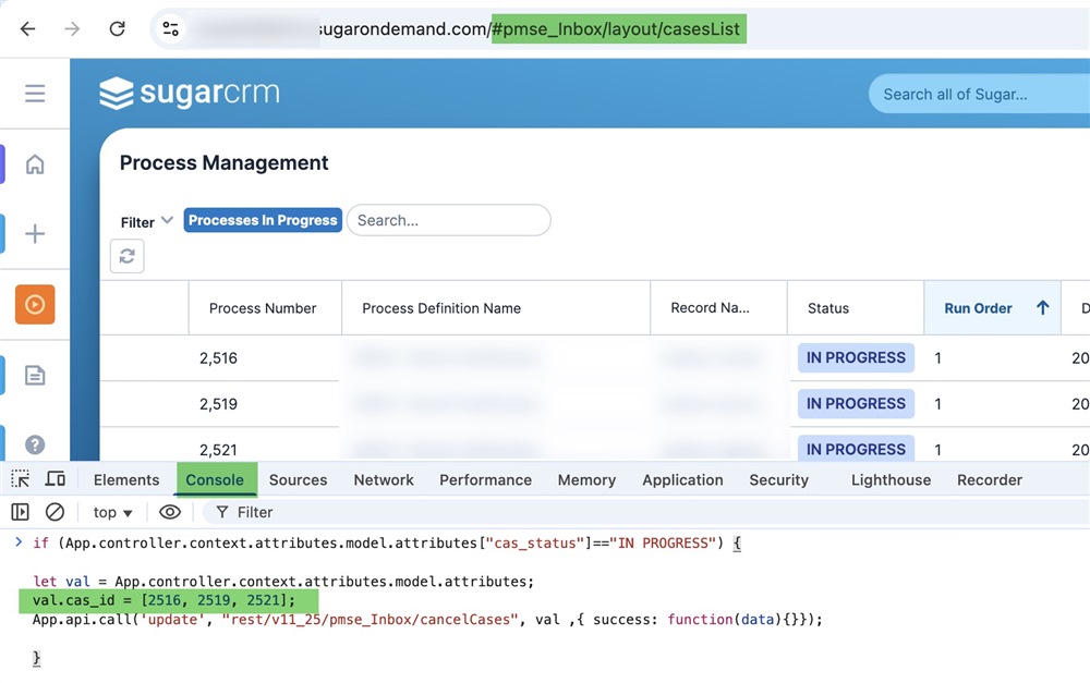 Example of Javascript Code