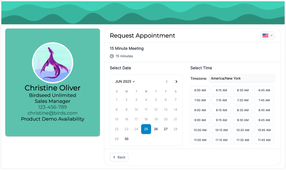  Screenshot showing the updated scheduler landing page