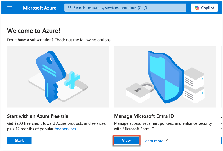 Azure Homepage Screenshot