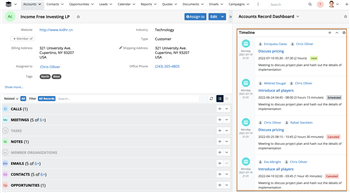 Record View: Timeline