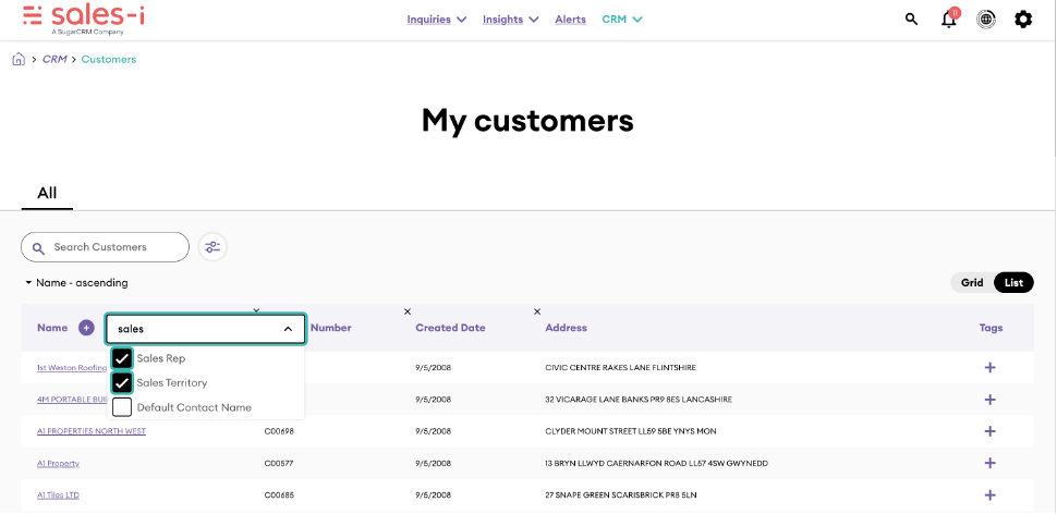 1) Users can now select additional fields to add to the view